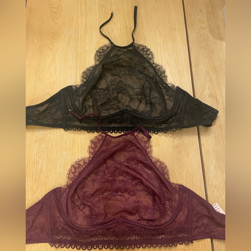 Set of two New Victoria’s Secret Halter Bras 32DD